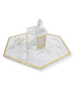 Lucite Honey Dish / "Simanim" Tray