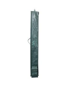 Weathered Leather Lulav & Esrog Holder - Sage Green  w/ Teal & Silver Embroidery