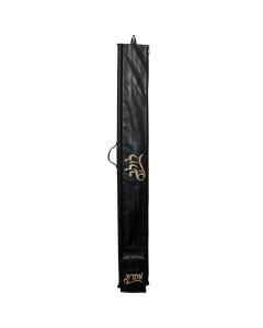 Leather Lulav/Esrog Holder - Black Coral Reef w/ Gold Embroidery