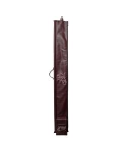 Leather Lulav/Esrog Holder - Cherry Cobblestone Weave  w/ Red & Silver Embroidery