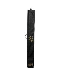 Leather Lulav/Esrog Holder - Black Maze Weave w/ Gold Embroidery