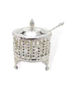 Silver Plated & Glass Decorative Dish on Legs