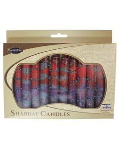 Safed Shabbat Candle - 12 Pack - Sunrise Purple