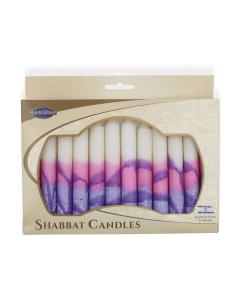 Safed Shabbat Candle - 12 Pack - Tree Purple