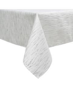 Jacquard Tablecloth - White/Silver - 54" x 72"