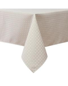 White Gold Jacquard Tablecloth - Houndstooth