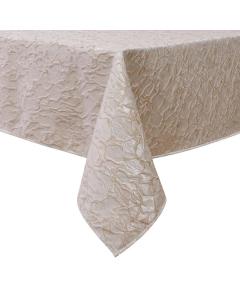 White Gold Jacquard Tablecloth - New Heavier