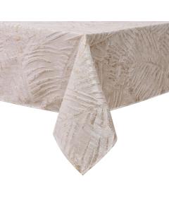 Gold Jacquard Tablecloth - Leaves