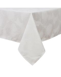 White Jacquard Tablecloth - Chenille Circle
