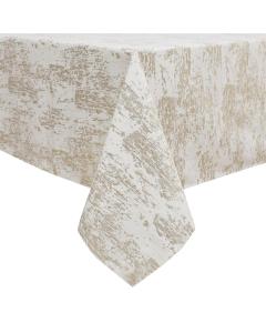 Velvet Tablecloth - Gold Mosaic Print - 70" x 144"