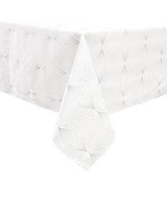 Velvet Tablecloth - Silver Infinity Print - 70" x 160"