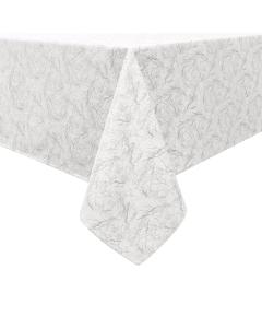 Velvet Tablecloth - Silver Branch - 70" x 108"