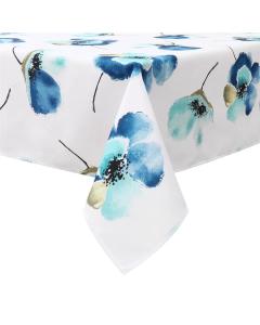 Poly Floral Tablecloth - Blue Floral - 70" x 180"