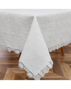 Tablecloth White Lace - Beehive - Lined