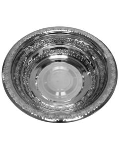 Stainless Steel Wash Bowl with a Ornate Design