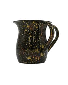 Stainless Steel Wash Cup in Black/Gold Splash