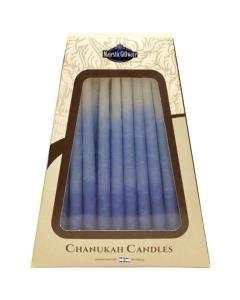 Safed Chanukah Candles - 45 Pack - Blue/White 6"