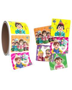 Mitzvah Kinder Birthday Girl Sticker Roll
