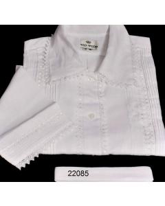 FULL CUSTOM DESIGNED KITTEL WITH PLEATS AND LACE / 2 TIMES 5 TUCKS, EXTRA & POINTY LACE