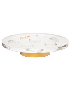 Seder Plate - Raised Metalucite