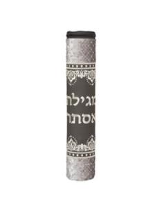 Grey Luxury Scroll Megillah Case  - Small