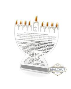 Seder Hadlakos Neiros Lucite Stand - Menorah