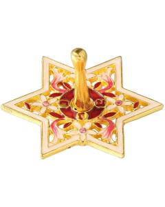 Hand-Painted Red and Pink Spinning Dreidel