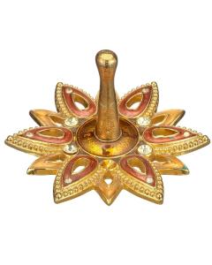 Hand-Painted Earth-Toned Spinning Dreidel