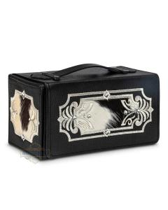 Hard Esrog Bag with Hair, Embroidery, & Crystals