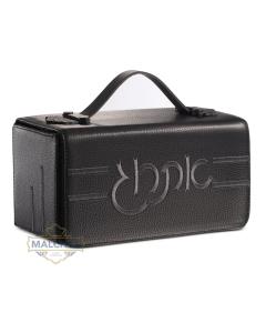 Black Hard Esrog Bag with Black Embroidery