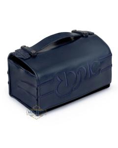 Navy Soft Esrog Bag with Navy Embroidery
