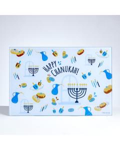 Whimsical Tempered Glass Menorah Drip Tray