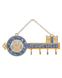 Blue Decorative Hanging Wall Hooks