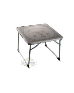 Metal Chanukah Menorah Table - Silver