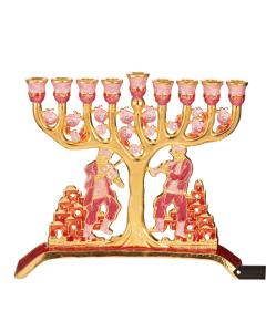 Dancing Men with Jerusalem Design Menorah