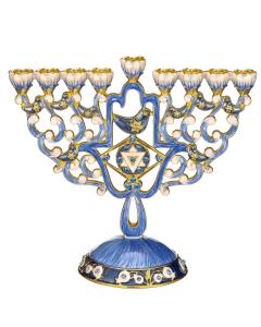 Menorah Hamsa and Doves Design