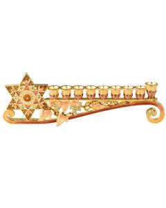Menorah Embellished with a Star of David