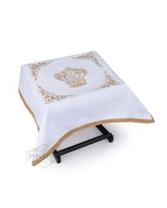 Malchut Shtender Cover - White Antique Velvet