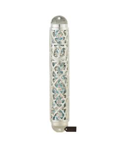 Hand Painted Mezuzah with Hebrew Shin
