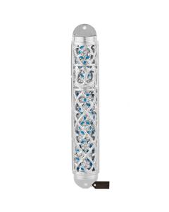 Hand Painted Mezuzah with Hebrew Shin