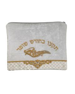 Shofar Bag # 1026 White Velvet - Medium