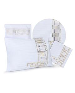 Linen Pesach Set with Crystals and Embroidery