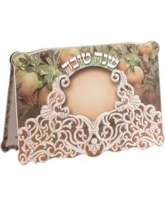 Shana Tovah Bi-Fold Standup Simanim Card - Ashkenaz Only