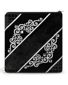 Black Velvet & Silver Embroidered Talis & Tefillin Bags