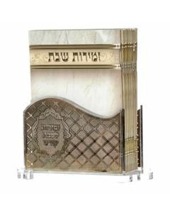 Lucite Zemiros Holder Small Gold #177 - Ashkenaz