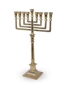 Silverplate Menorah 28" - Gold