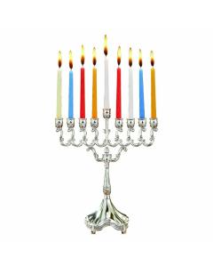Silverplate Candle Menorah - 8"