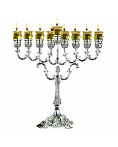 Silverplate Oil Menorah - 13"