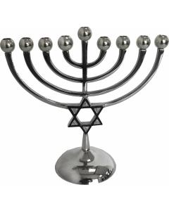 Classic Star Nickel Chanukah Menorah
