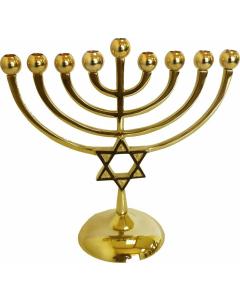 Classic Star Gold Chanukah Menorah